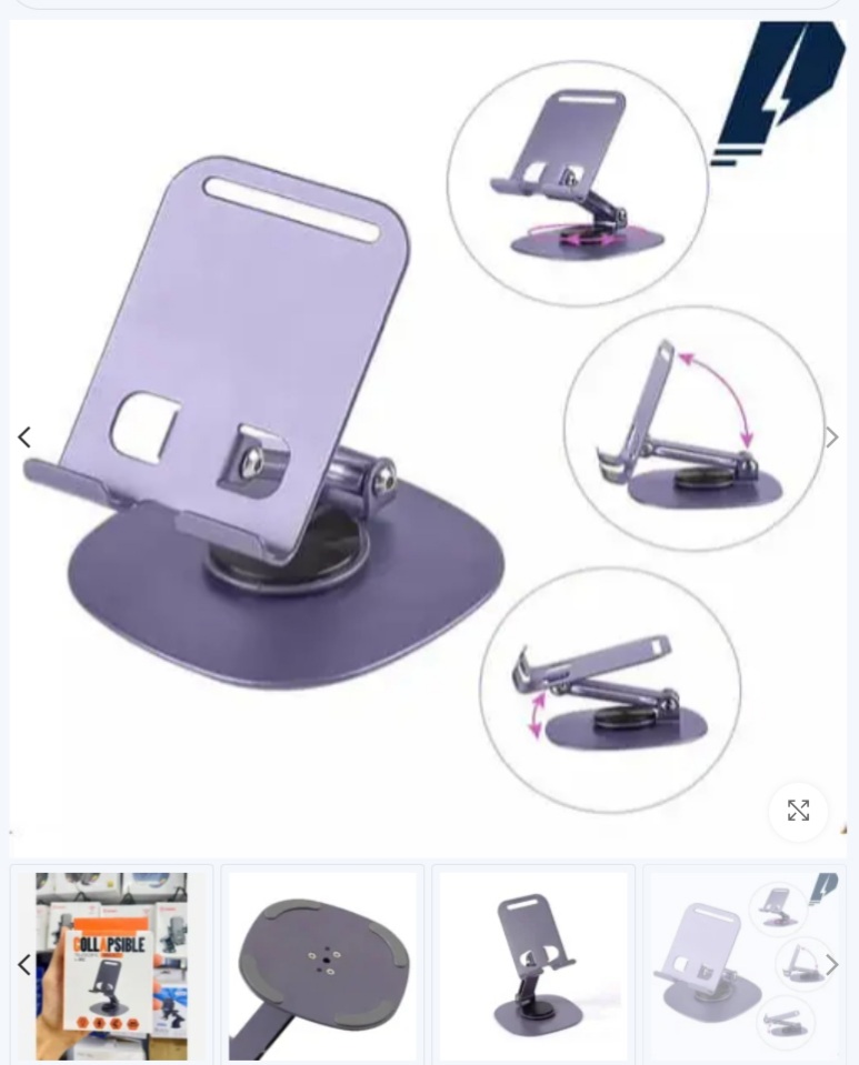 هولدر رومیزی فلزی مدل L_382 مناسب موبایل و تبلت